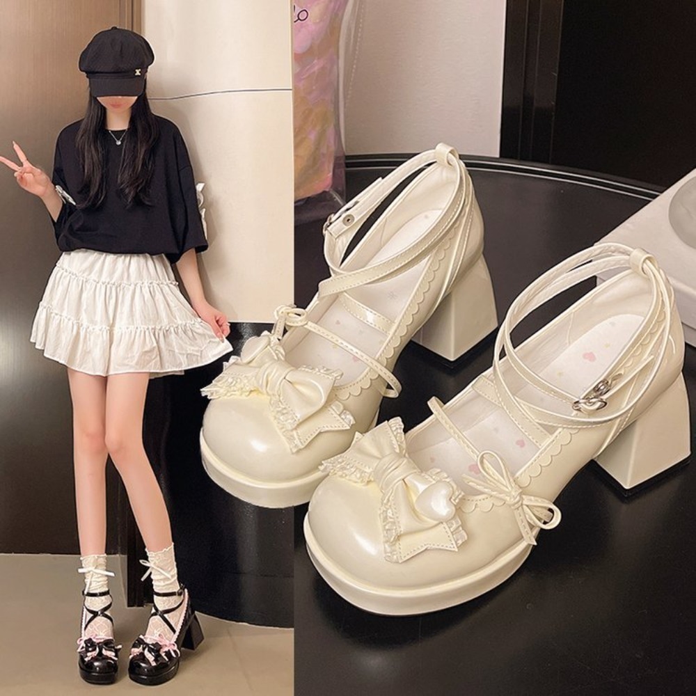 Fashion Street Night - รองเท้าส้นสูงแฟชั่นสไตล์โลลิต้าสำหรับผู้หญิง แบบสวม สำหรับใส่ในไนท์คลับ ฤดูใบไม้ผลิ/ฤดูใบไม้ร่วง ปี 2026