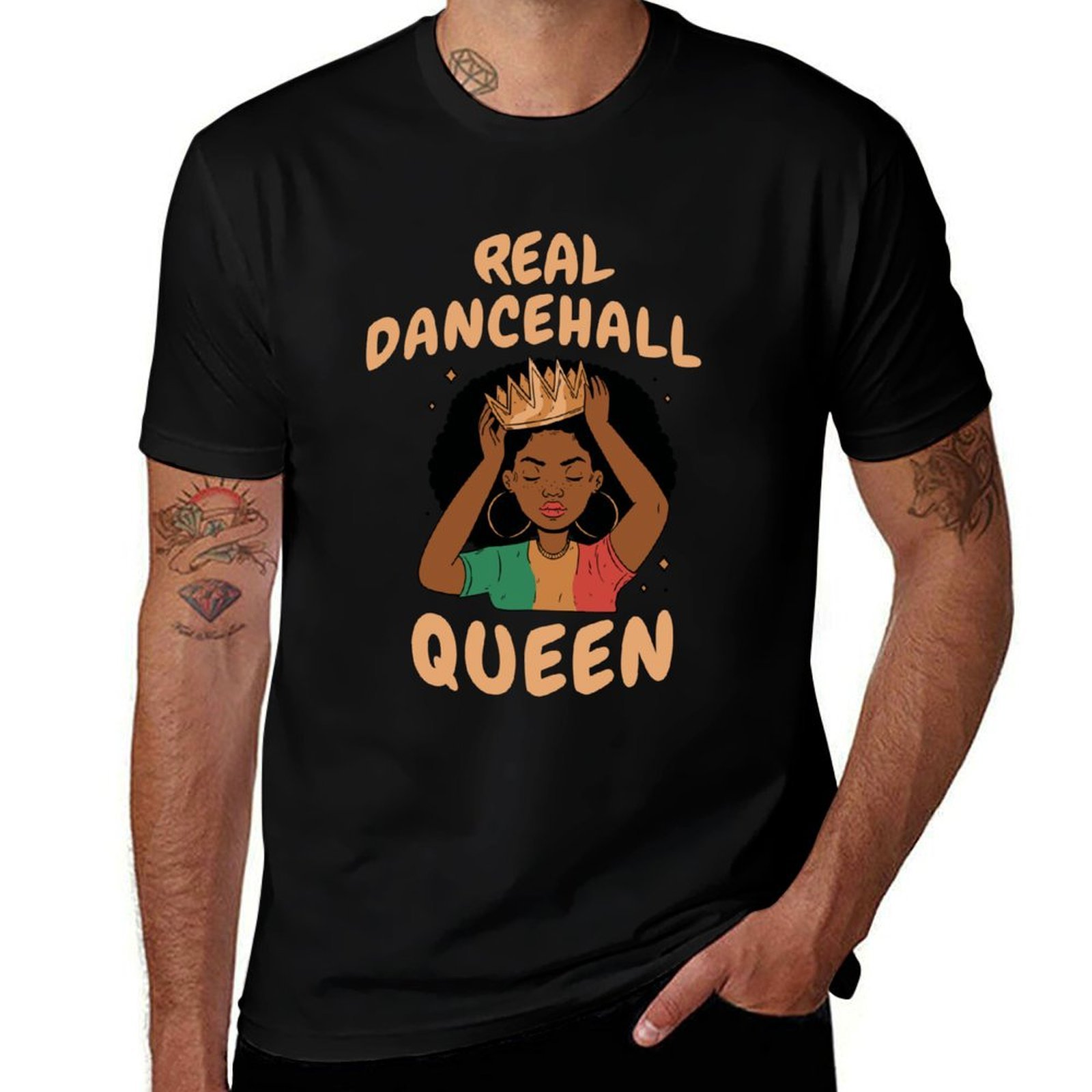 Queen Street Fashion - เสื้อยืด Real Dancehall Queen แฟชั่นสตรีท เสื้อยืดลำลอง