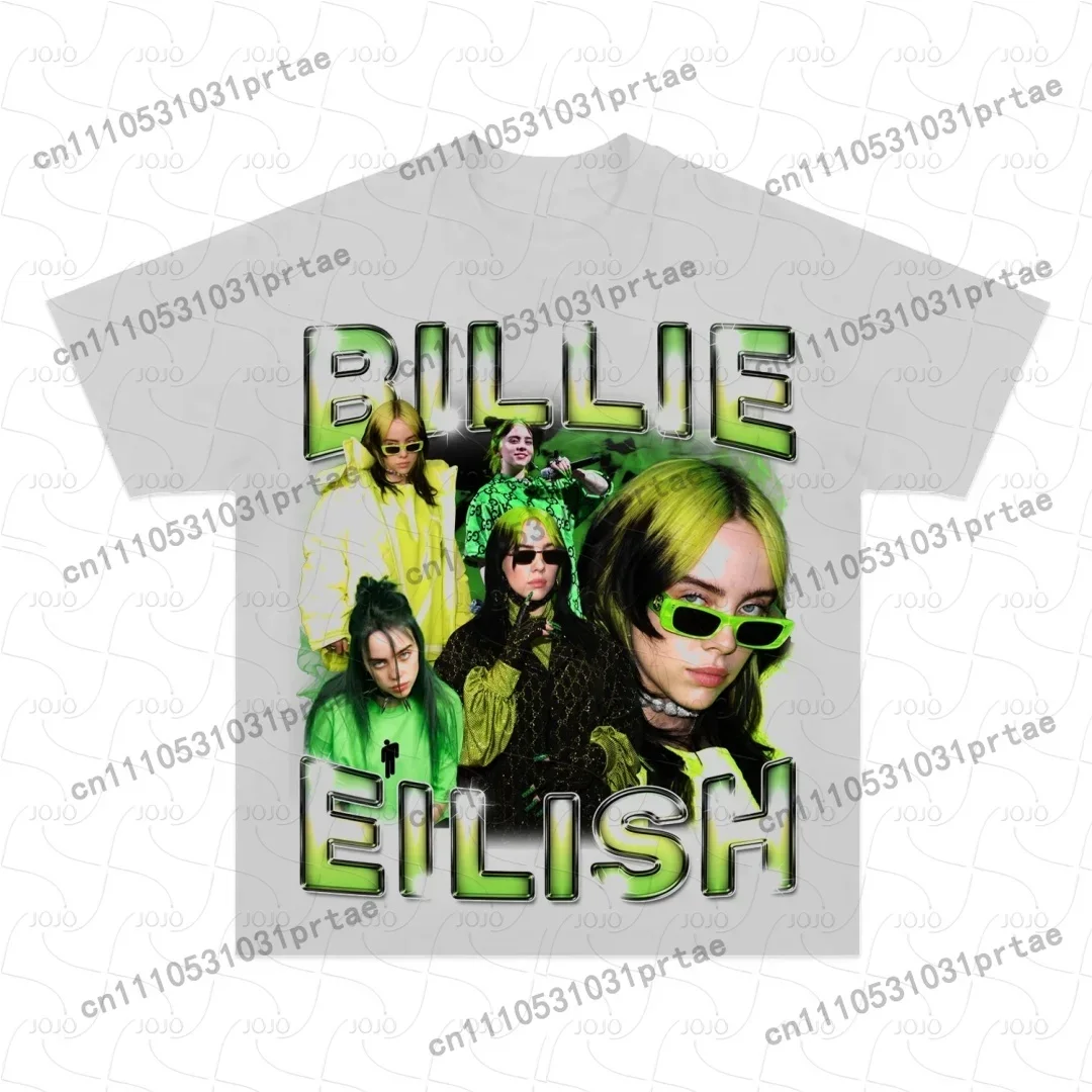 บิลลี่ ไอลิชเสื้อยืดลายเรโทร 2 - Street Fashion Men 2025 บทวิจารณ์และราคา