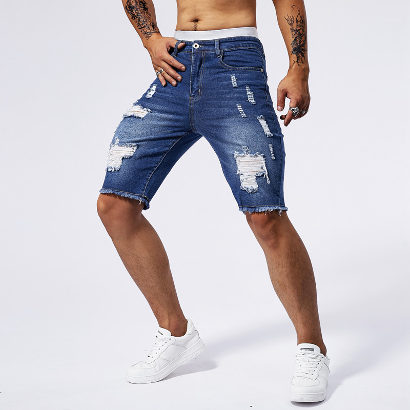 2025 ฤดูร้อนใหม่ผู้ชาย Ripped  - Street Fashion Men 2025 บทวิจารณ์และราคา