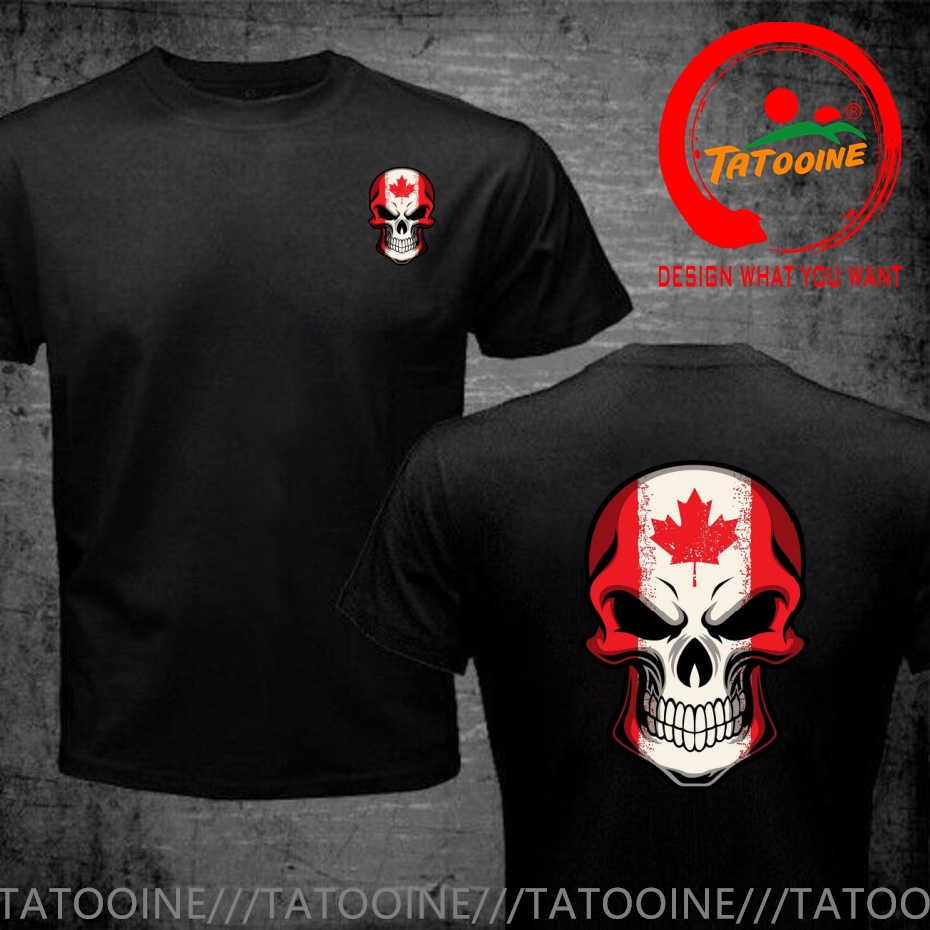 เสื้อยืดลายธงชาติแคนาดาบนหัวกะ - Street Fashion Canada บทวิจารณ์และราคา