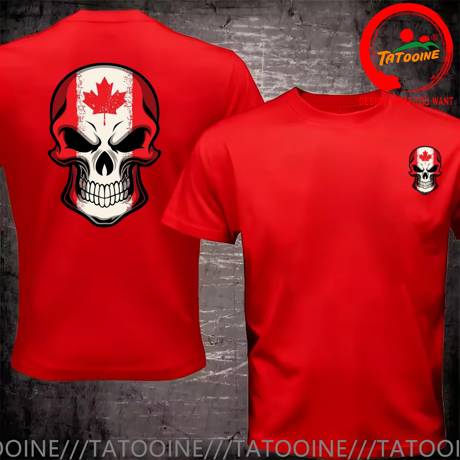 เสื้อยืดลายธงชาติแคนาดาบนหัวกะ - Street Fashion Canada บทวิจารณ์และราคา