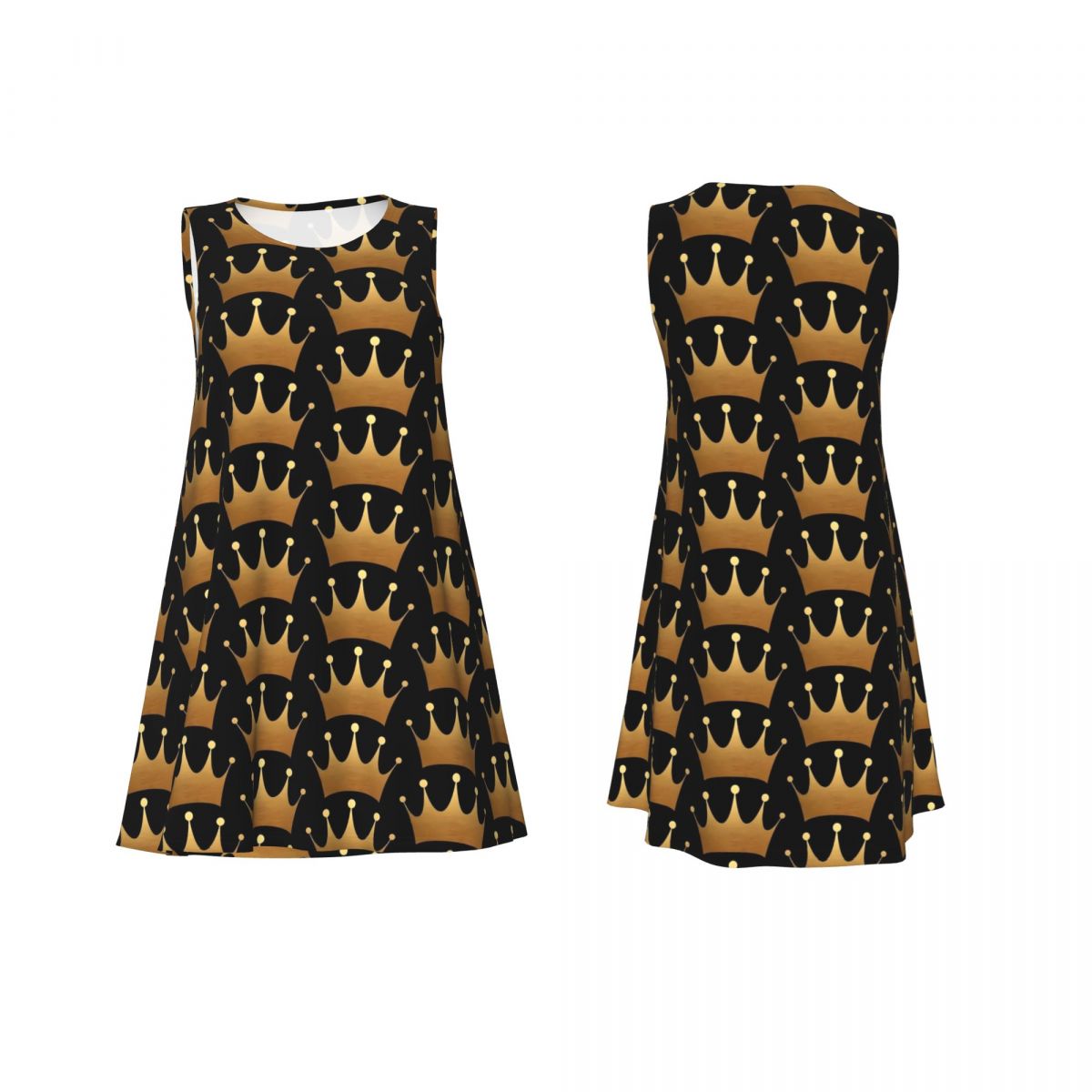 เดรสพิมพ์ลายราชินี มงกุฎทอง เด - Queen Street Fashion บทวิจารณ์และราคา