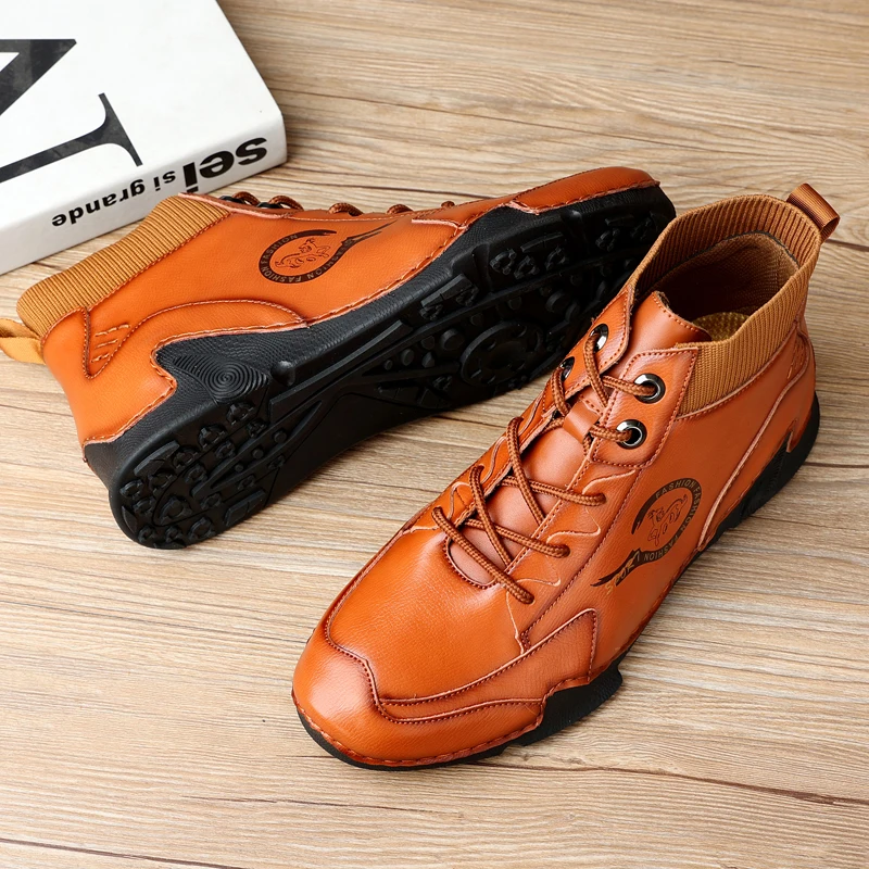รองเท้าหนังแท้ไซส์ 48 สำหรับผู - Street Fashion Men 2025 บทวิจารณ์และราคา