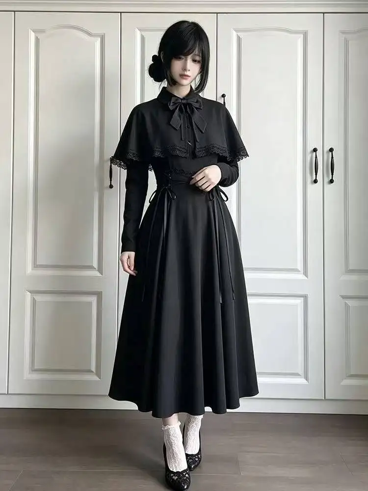 ชุดเดรสยาวปานกลางสไตล์โกธิคโลล - Fashion Street Night บทวิจารณ์และราคา