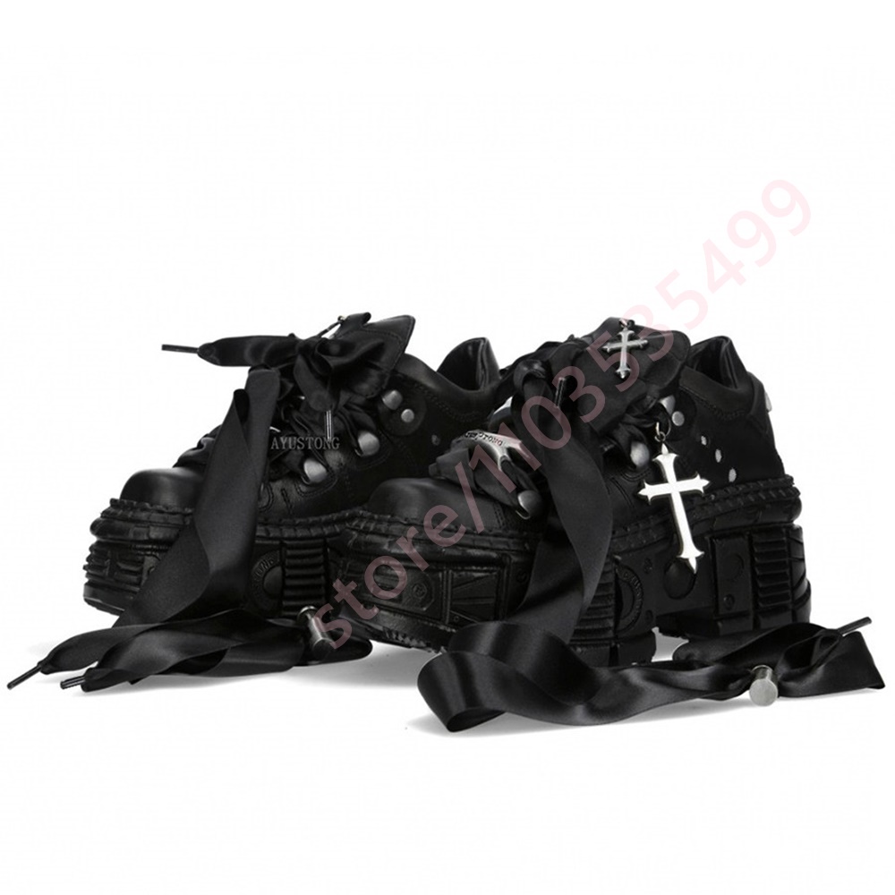 รองเท้าบูทหุ้มข้อแบบมีหมุดสไตล - Street Fashion Y2K บทวิจารณ์และราคา