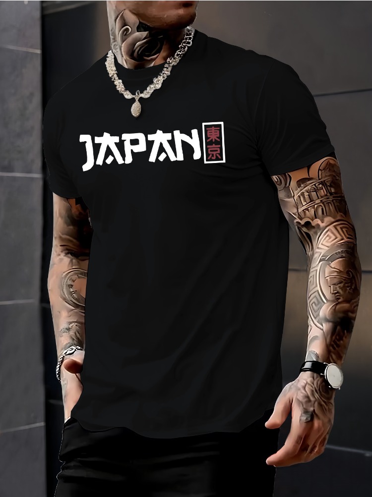 เสื้อยืดคอกลมแขนสั้นชาย พิมพ์ล - Street Fashion For Short Guys บทวิจารณ์และราคา