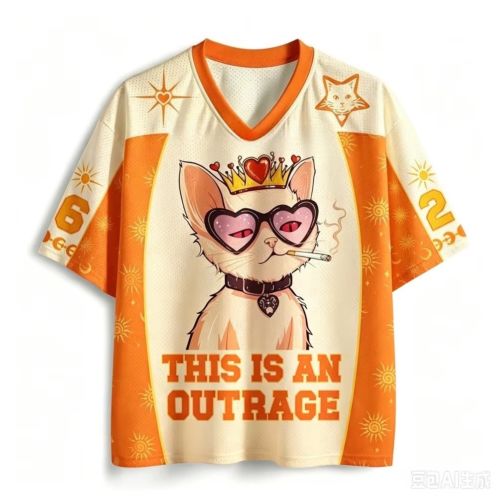 เสื้อพิมพ์ลาย 3D ลายแมวราชินี  - Queen Street Fashion บทวิจารณ์และราคา