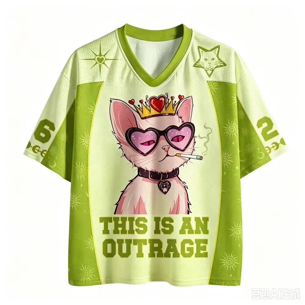 เสื้อพิมพ์ลาย 3D ลายแมวราชินี  - Queen Street Fashion บทวิจารณ์และราคา