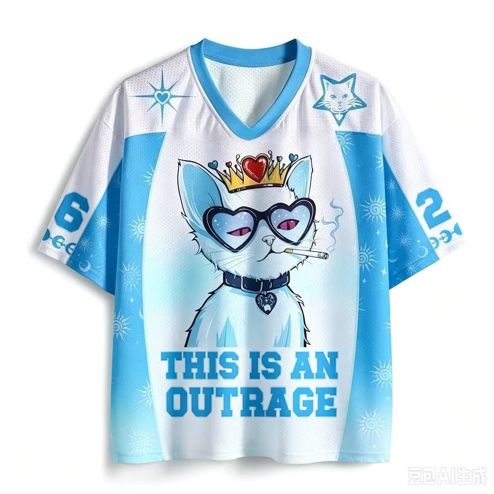 เสื้อพิมพ์ลาย 3D ลายแมวราชินี  - Queen Street Fashion บทวิจารณ์และราคา